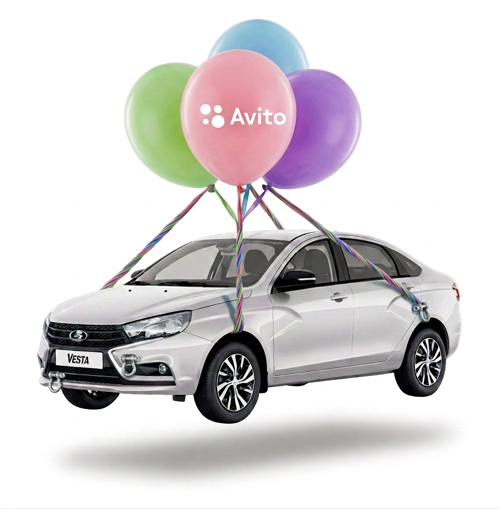 Автомобиль Lada Vesta с воздушными шарами Avito